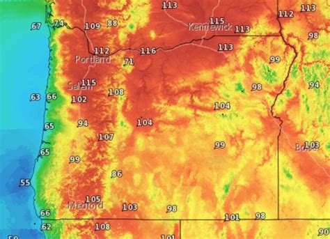 At 117 Degrees - The Dalles is hottest city in Oregon — Columbia ...