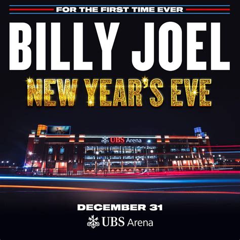 Billy Joel At UBS Arena At Belmont Park Long Island NY December 31