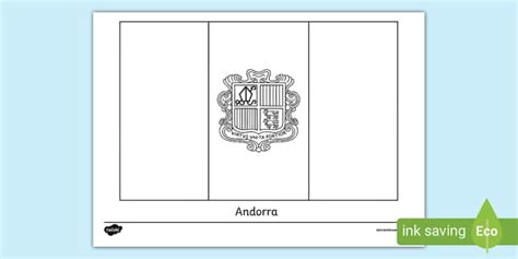 FREE Andorra Flag Colouring Sheet Flags Of The World Twinkl