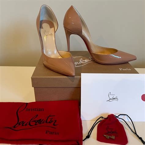Christian Louboutin Shoes Christian Louboutin Iriza Patent Heels In Patent Nude Poshmark