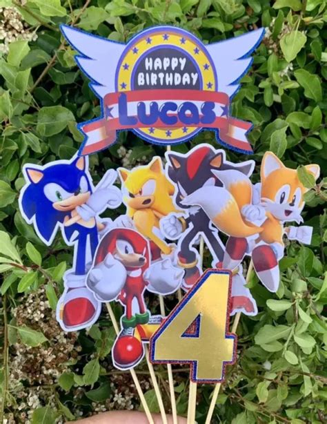 Sonic Cake Topper Sonic The Hedgehog Cake Topper Sonic Cake Decorations