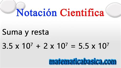 Notación Científica Suma y Resta Matemática Básica YouTube