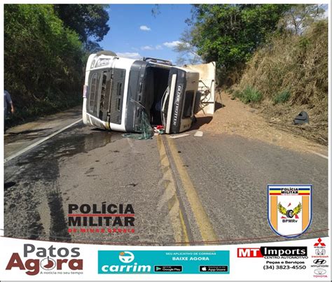 Motorista Perde Controle De Carreta E Tomba Na Rodovia Mg Patos