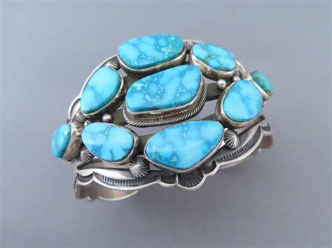 Kingman Turquoise Cuff Bracelet By Aaron Toadlena Turquoise Bracelet