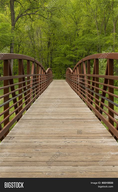 Park Footbridge Spring Image And Photo Free Trial Bigstock