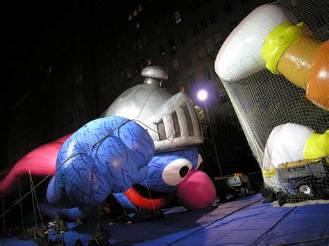 A Super Grover Balloon Being Inflated For The Macys Thank Flickr