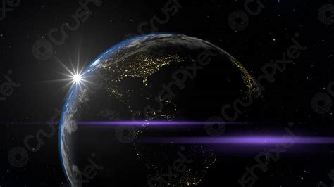 Earth space view night - stock photo 899202 | Crushpixel