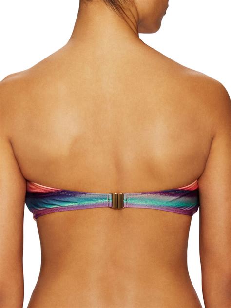 VIX SWIMWEAR Women S REEF STEPS Purple Multi BANDEAU BIKINI TOP