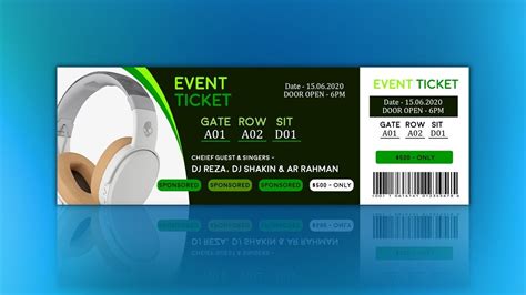 Event Ticket Template Photoshop Database