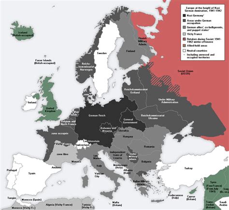 Nazi Germany at the hight of their power - Vivid Maps