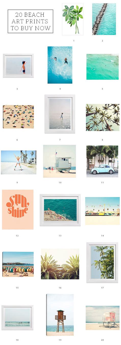 20 Beach Art Prints To Buy Now - Dream Green DIY