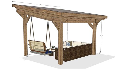 X Sloped Pergola Angle Frame Side