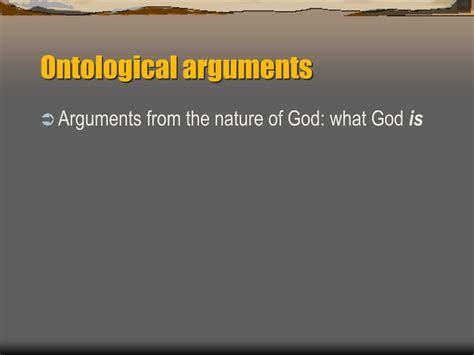 Ppt The Ontological Argument Powerpoint Presentation Free Download