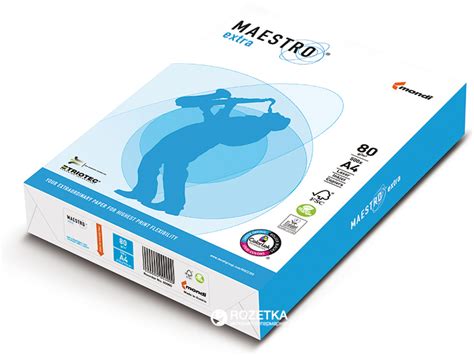 Бумага офисная Maestro Extra А4 80 г/м2 класс A 500 листов Белая ...
