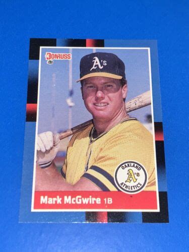 Donruss Mark Mcgwire Baseball Card Oakland Athletics Set