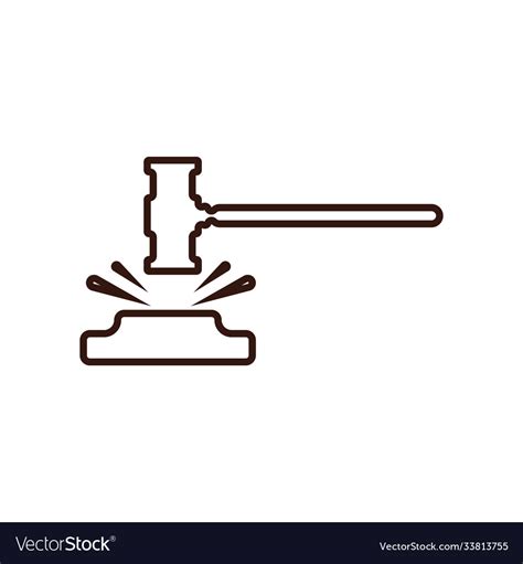 Judge Hammer Logo And Symbol Royalty Free Vector Image