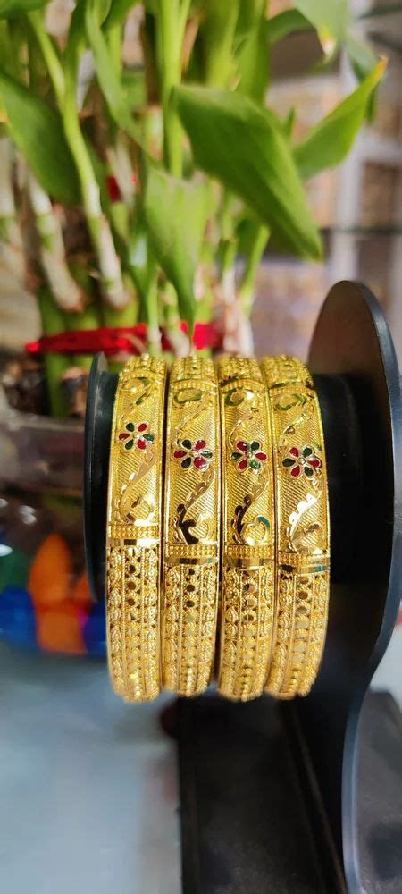 Golden Brass Gold Plated Antique Bangles At Rs 75 Pair In Rajkot ID