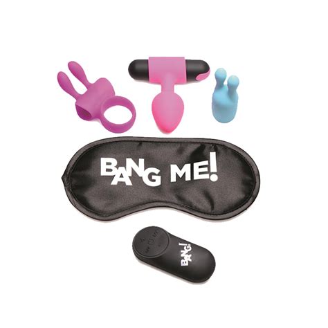 Birthday Sex Kit Cock Ring Butt Plug Rabbit Ears Bullet And Blindfol Sexy Surprise