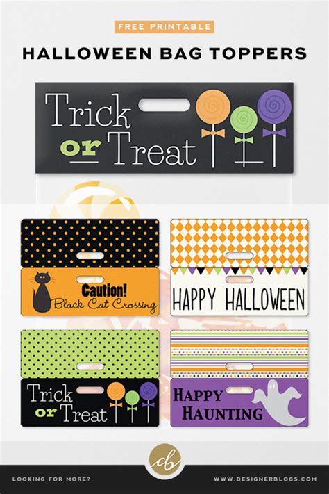 Halloween Treat Bag Topper Printable Free Free Printable Templates