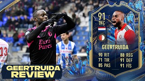 ¿vale La Pena Por 50k 🤔 91 Geertruida Fifa 23 Tots Review Youtube