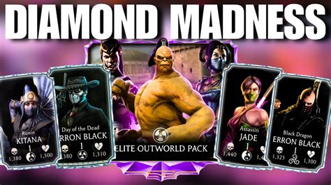 MK Mobile Elite Outworld Pack Opening Insane Diamond Madness