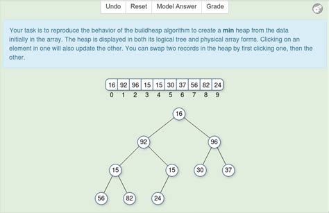 A Vas Exercise On A Linear Time Build Heap Algorithm From The Opendsa