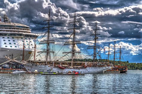 Wallpaper Boat Sailing Ship Sea Water Sky Harbor Brigantine