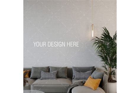 Wallpaper Mockup  Interior Mockup Graphic By Hellonage · Creative