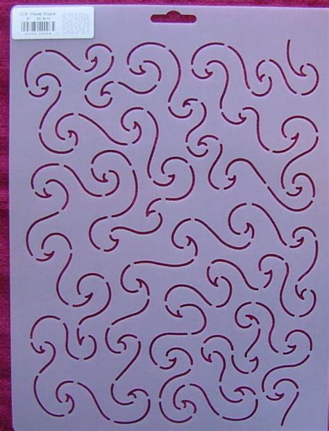 Stencil Quilting Waves Stipple 8 203cm Quilt Craft Continuous Line