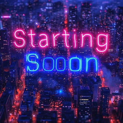 Starting Soon Text With Countdown Effect And Futuristic Styl Creative