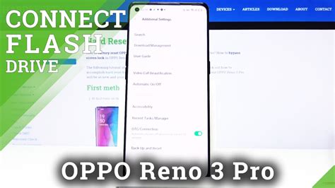 How To Enable OTG Connection In OPPO Reno 3 Pro Connect Flash Drive