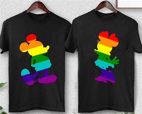 Disney Mickey And Minnie Mouse Lgbt Couple Shirt Disney Pride Gay Lesbian Tee Sold By