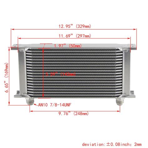 Universal 19 Row AN10 Oil Cooler Kit Oil Filter Adapter 1 4M 1 6M