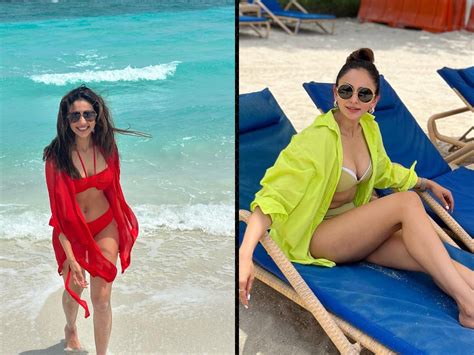 Rakul Preet Singh Sets Dubai Sun On Fire In A Green Bikini At The Beach
