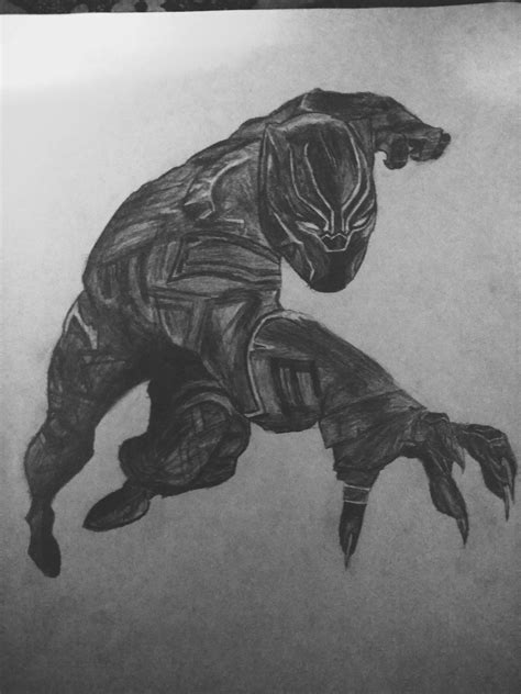 Black Panther Sketch at PaintingValley.com | Explore collection of ...