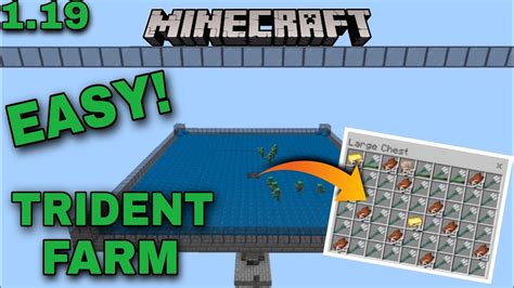 HOW TO MAKE TRIDENT FARM IN MINECRAFT 1 19 MCPE BEDROCK PS4 XBOX