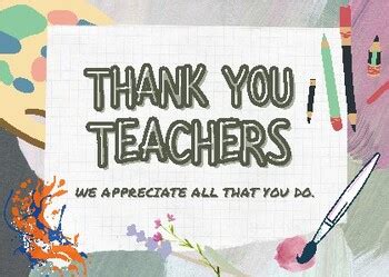 Digital Teacher Appreciation, personalized thank you sign print by Mr Mizrahi