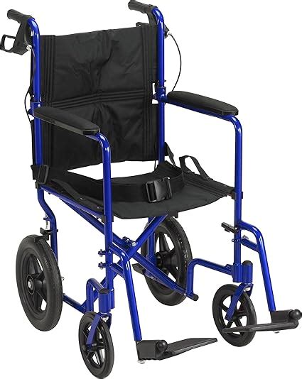 Drive Medical Expedition Aluminum Transport Chair Blue Each Count