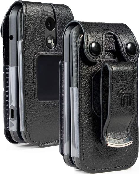 Case For Myflip Nakedcellphone Black Vegan Leather Form Fit Cover