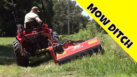 Flail Mower Is Better Than Bush Hog Offset Ditch Bank Cutter Follow Up Youtube