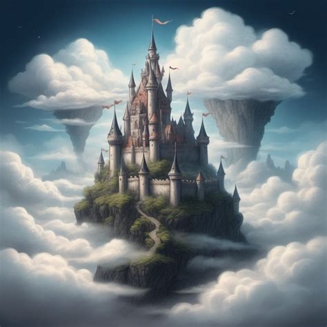 Flying Fantasy Castle Art | Stable Diffusion Online