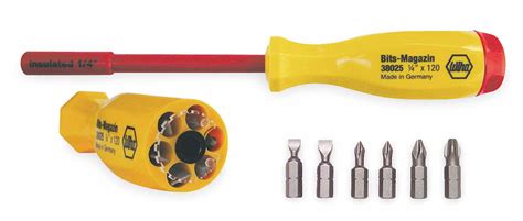 Wiha Tools Multi Bit Screwdriver Phillips Slotted Magnetic Alloy