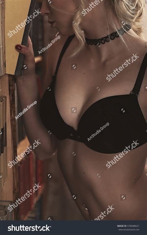 Sexy Woman Seductive Black Lingerie Stockings Stock Photo 578488621 Shutterstock