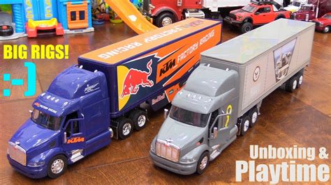 Toy Review Channel: Disney Pixar CARS, Semi Hauler Trucks W/ Trailers And RC TANKS Playtime ...