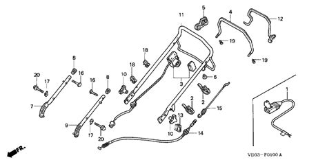 Ersatzteile und Zeichnung vom Rasenmäher Honda HR EL171 PDF