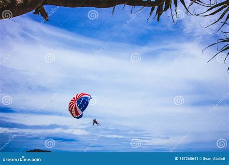 In The Air Flying Across The Sea Over The Tourist Beaches Of Phuket