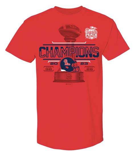 2023 Chick-fil-A Peach Bowl CHAMPIONS SCORE Red SST – Peach Bowl Merch