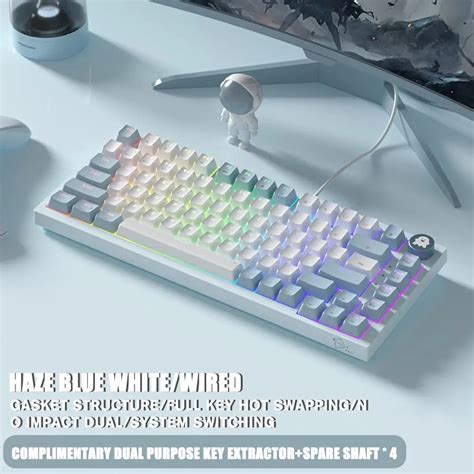 Teclado Mec Nico Sem Fio Bluetooth 3 Modo RGB Backlight Hot Swap Estrutura De Junta Jogos