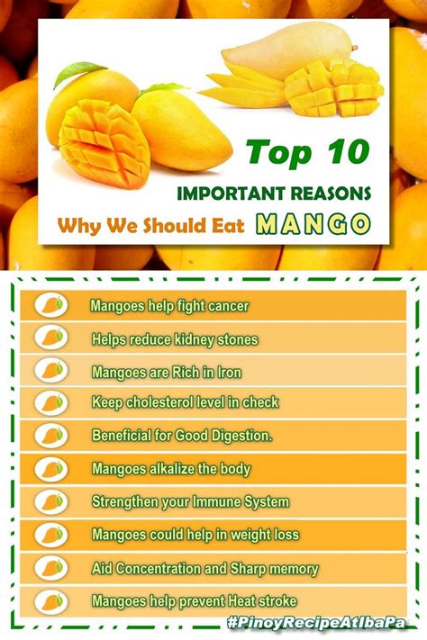 top  health benefits  mango fruit