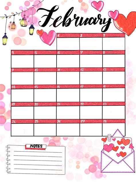 Editable February 2024 Calendar Happy Valentine With Sweet Etsy Artofit